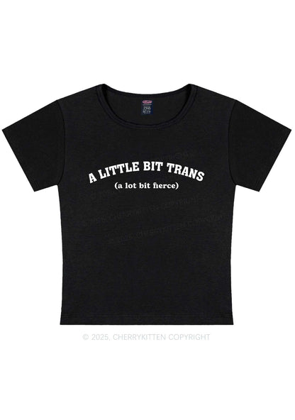 A Little Bit Trans Y2K Baby Tee Cherrykitten