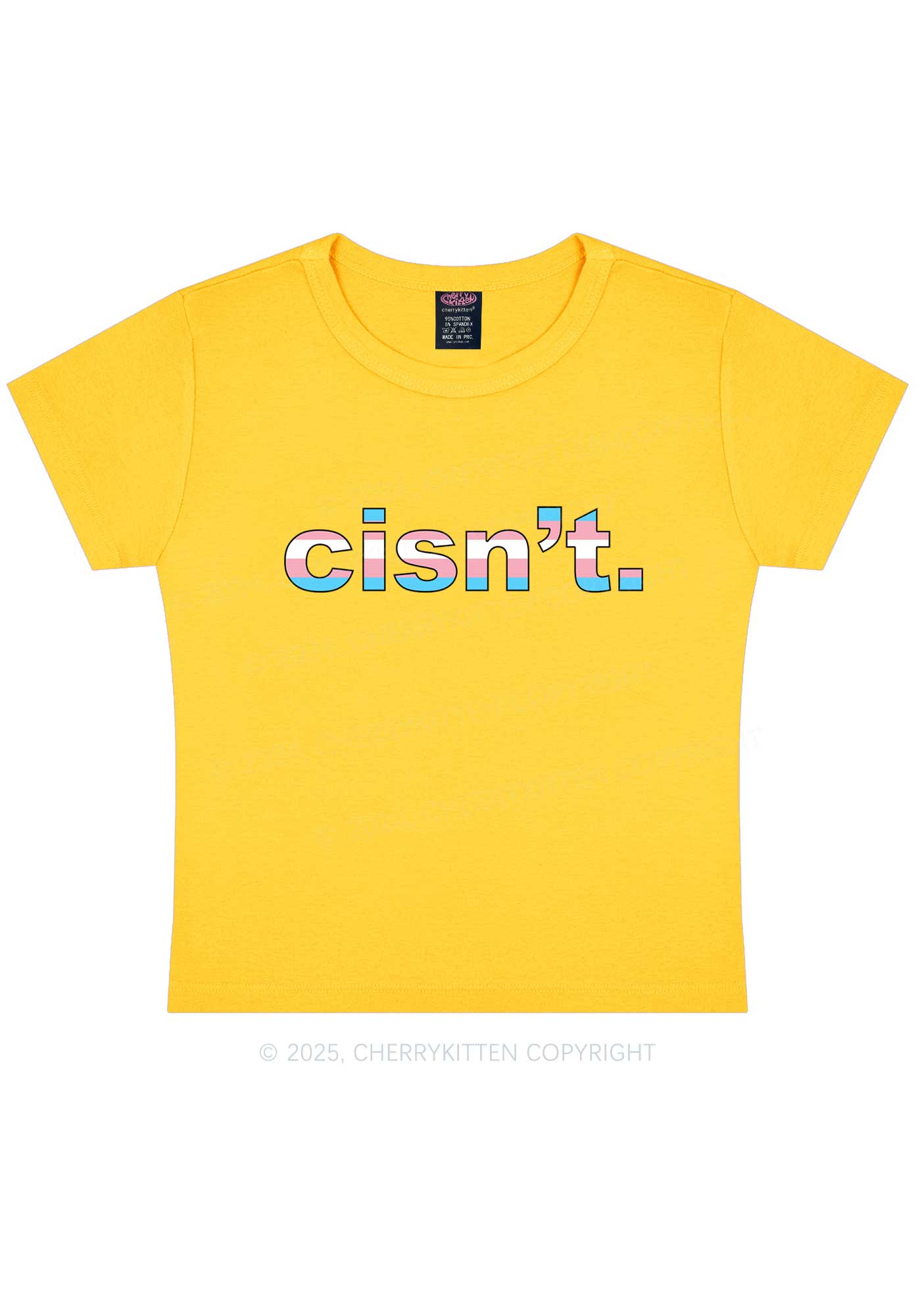 Cisn't Y2K Baby Tee Cherrykitten