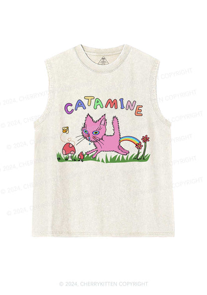 Catamine Y2K Washed Tank Cherrykitten