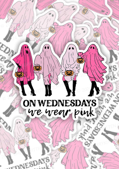 Pink Ghost Halloween 1Pc Y2K Sticker Cherrykitten