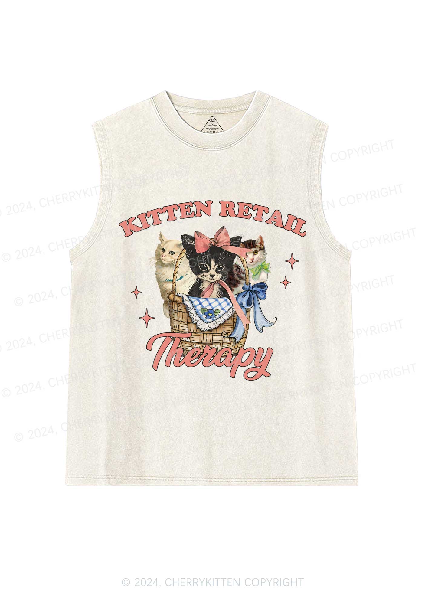 Kitten Retail Therapy Y2K Washed Tank Cherrykitten