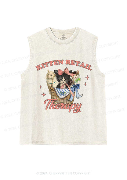 Kitten Retail Therapy Y2K Washed Tank Cherrykitten