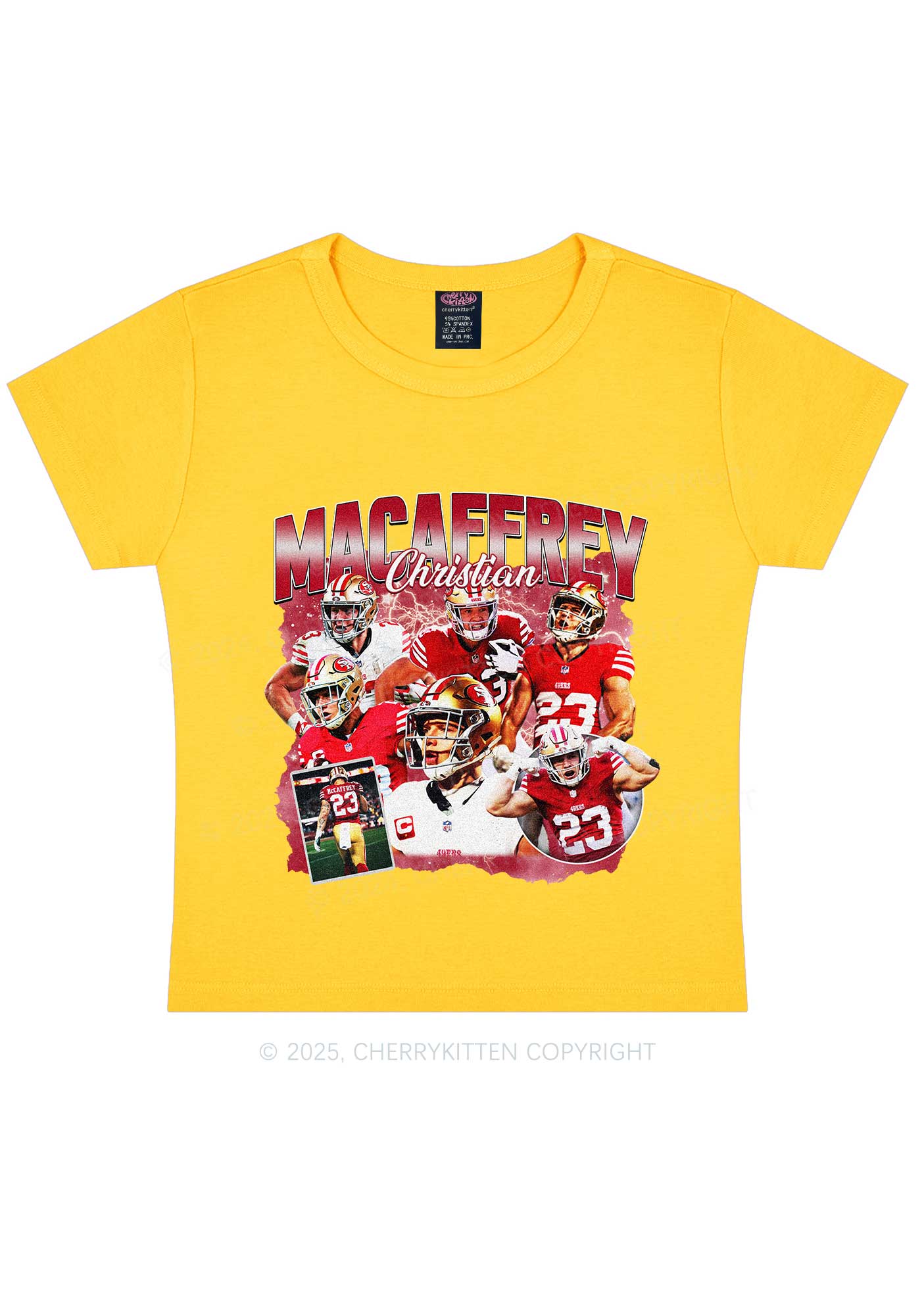 Red Christian Y2K Super Bowl Baby Tee Cherrykitten