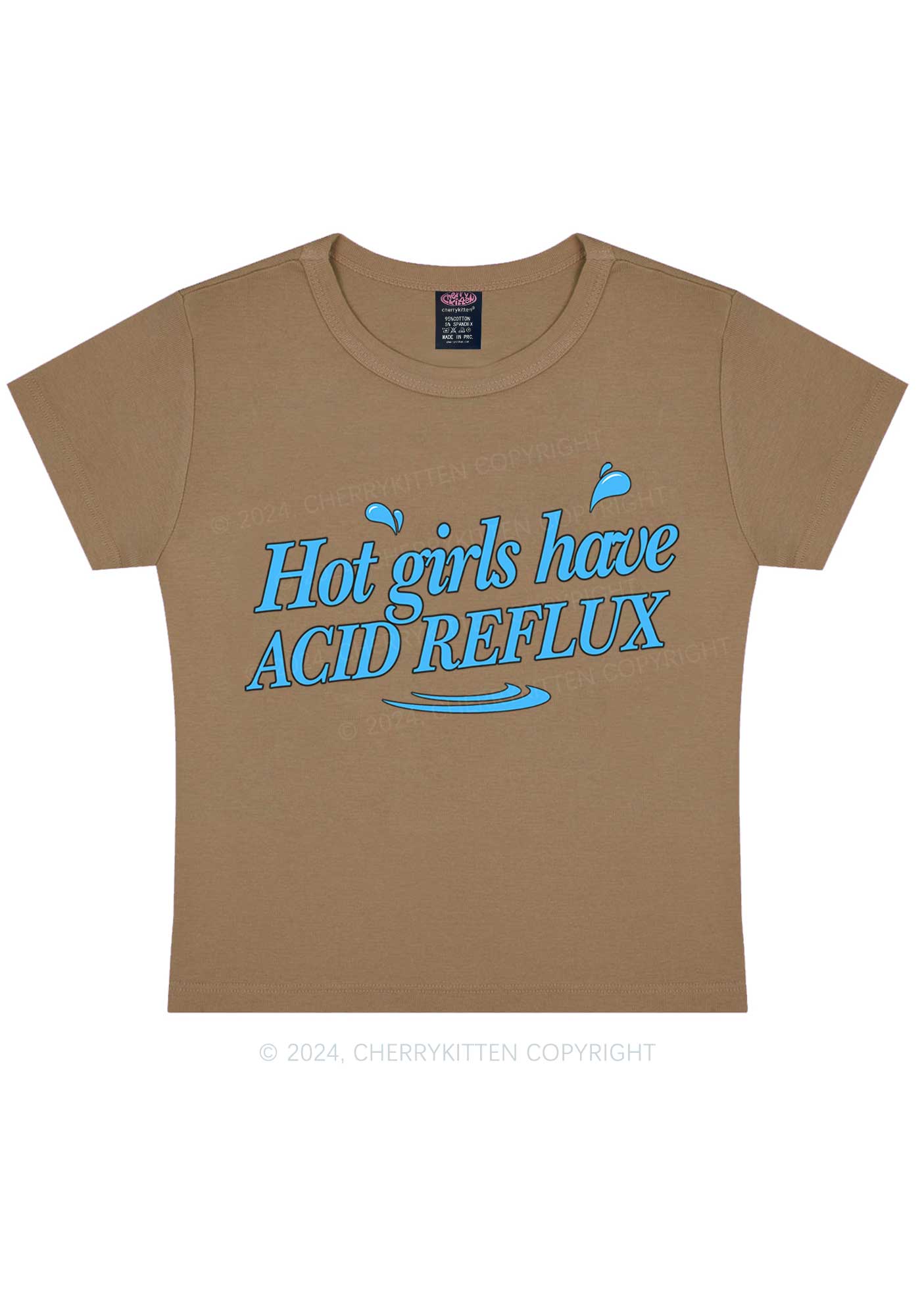 Hot Girls Have Acid Reflux Y2K Baby Tee Cherrykitten