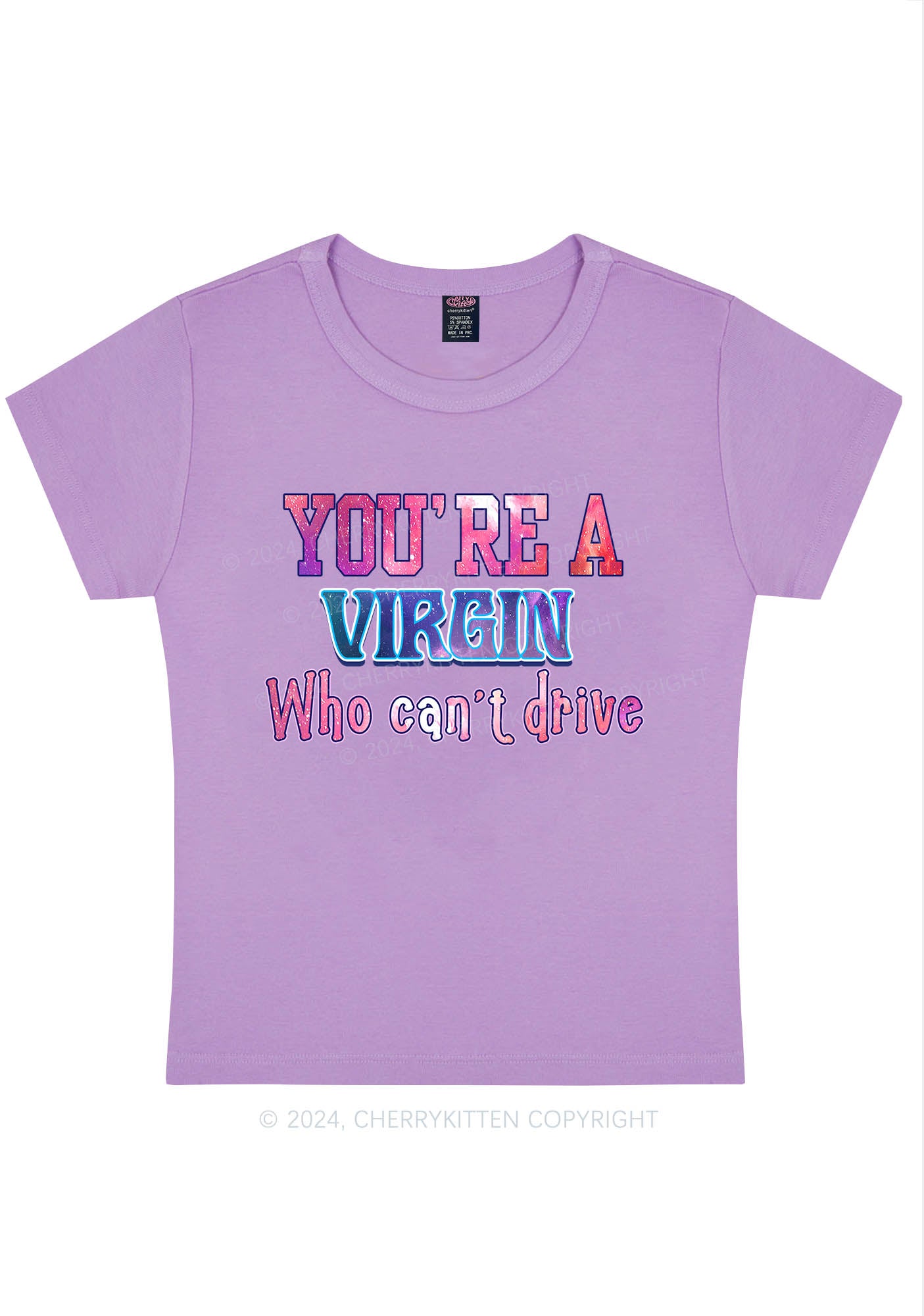 Curvy You're A Virgin Y2K Baby Tee Cherrykitten