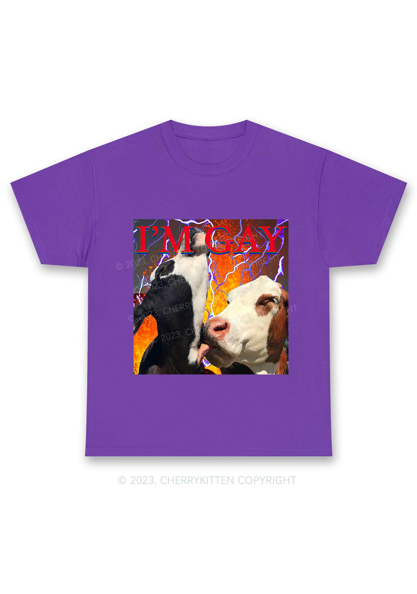 Gay Cow Play Y2K Chunky Shirt Cherrykitten