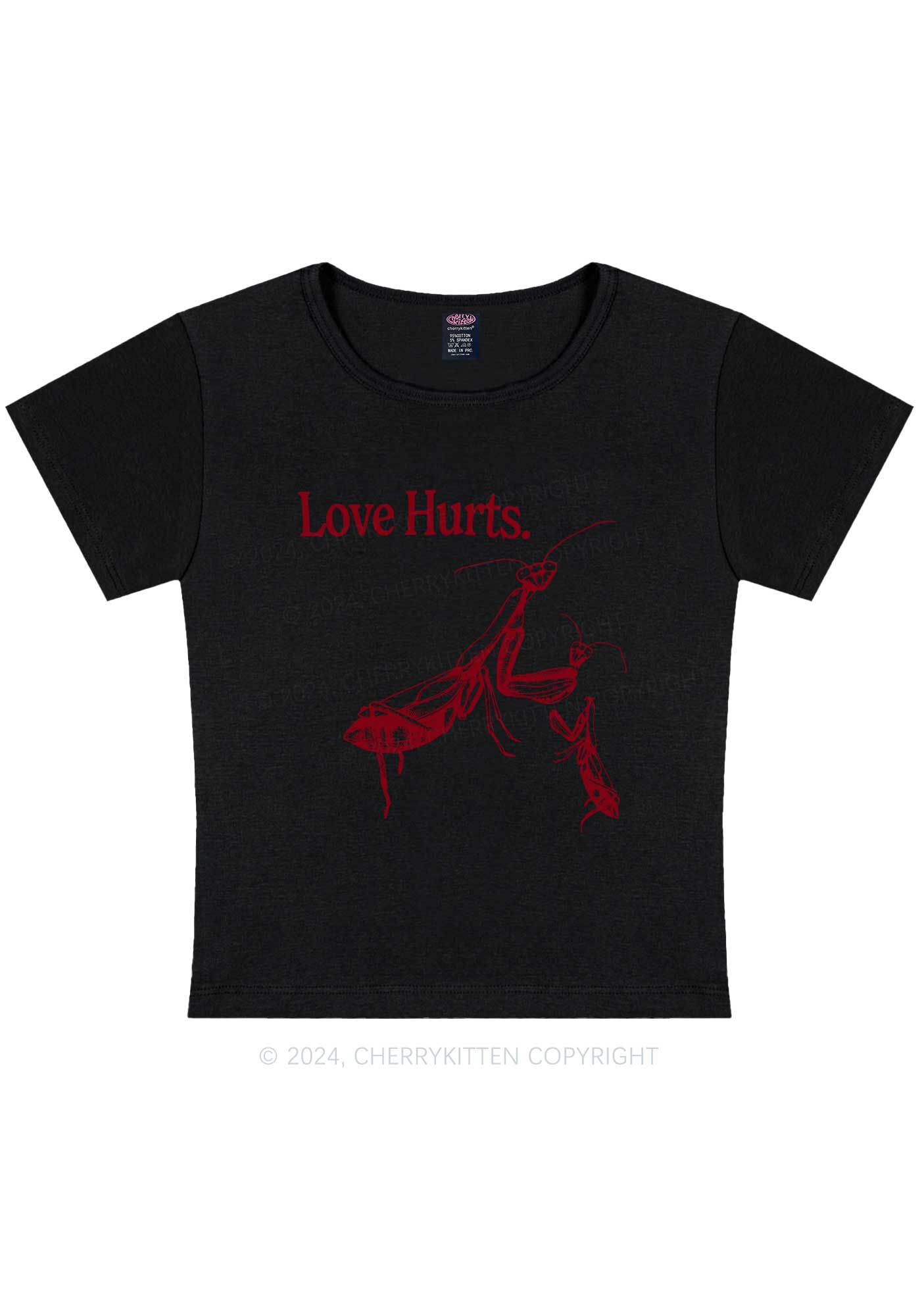 Love Hurts Y2K Valentine's Day Baby Tee Cherrykitten