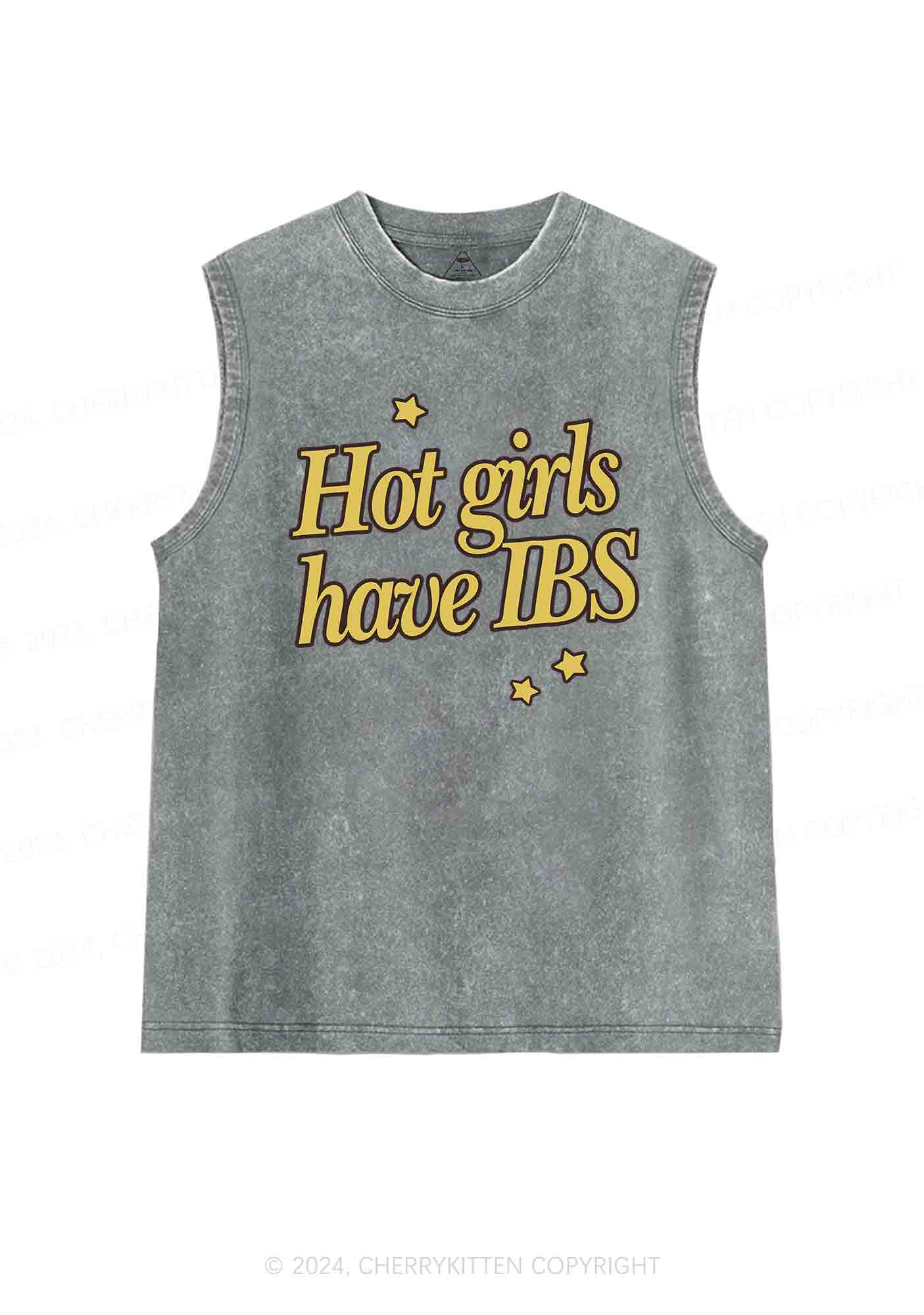 Hot Girls Have IBS Y2K Washed Tank Cherrykitten