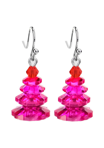 Crystal Christmas Tree Y2K Earrings Cherrykitten