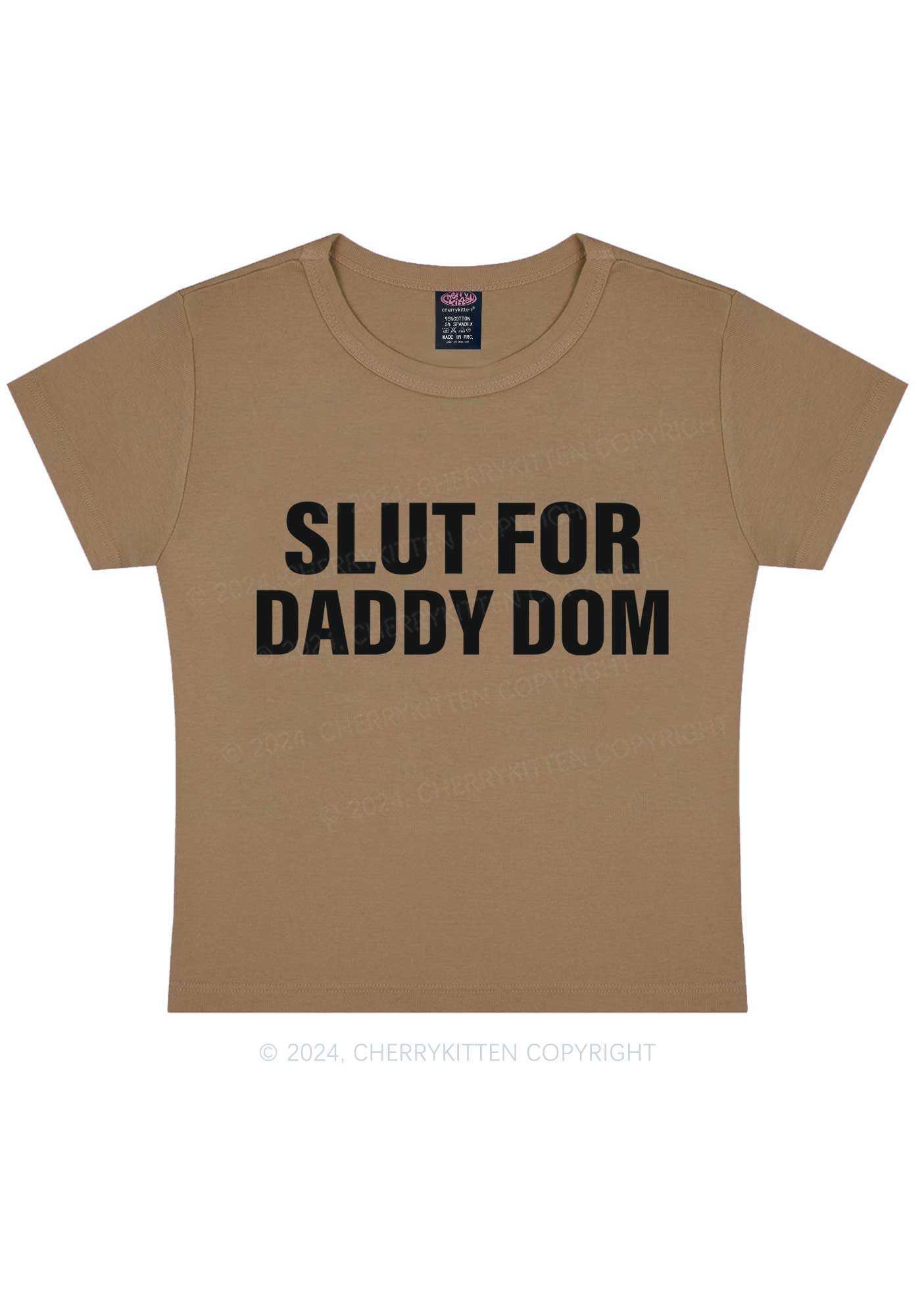 Slxt For Daddy Dom Y2K Baby Tee Cherrykitten