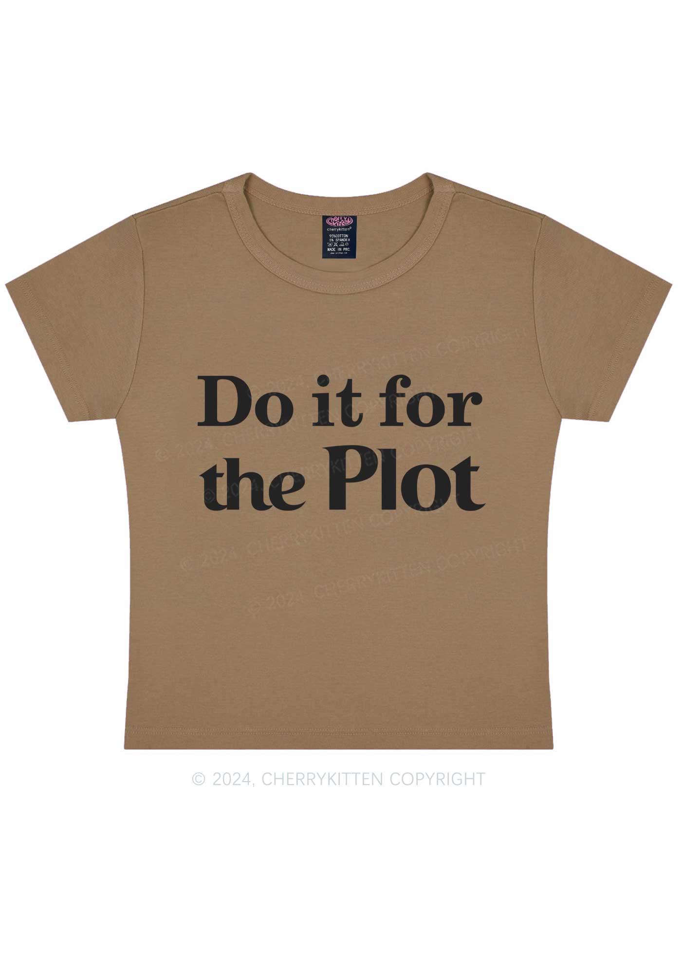 Do It For Plot Y2K Baby Tee Cherrykitten