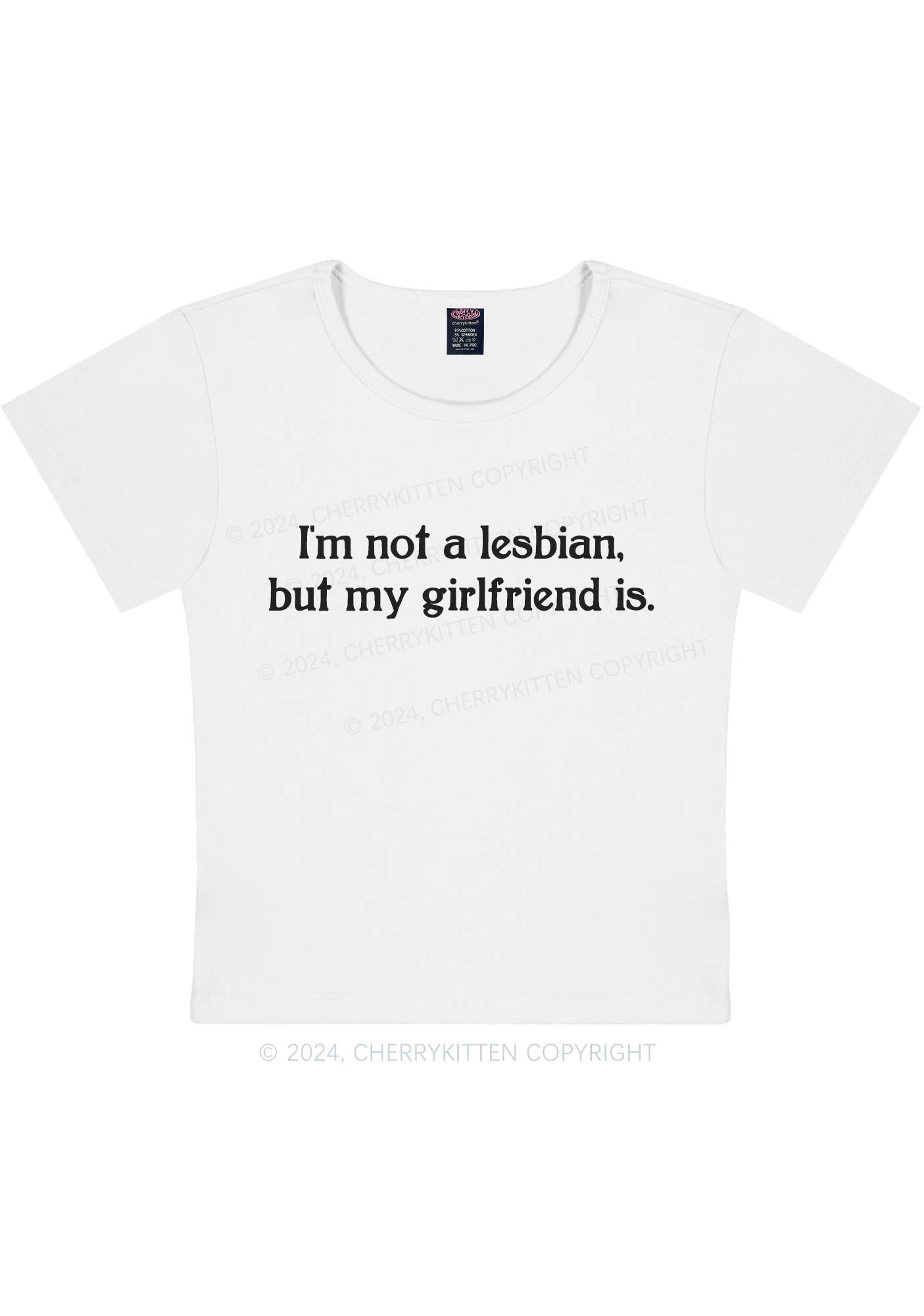 My Girlfriend Is Lesbian Y2K Baby Tee Cherrykitten