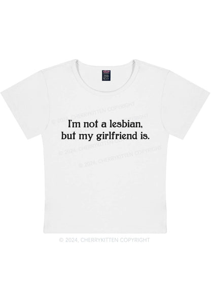 My Girlfriend Is Lesbian Y2K Baby Tee Cherrykitten