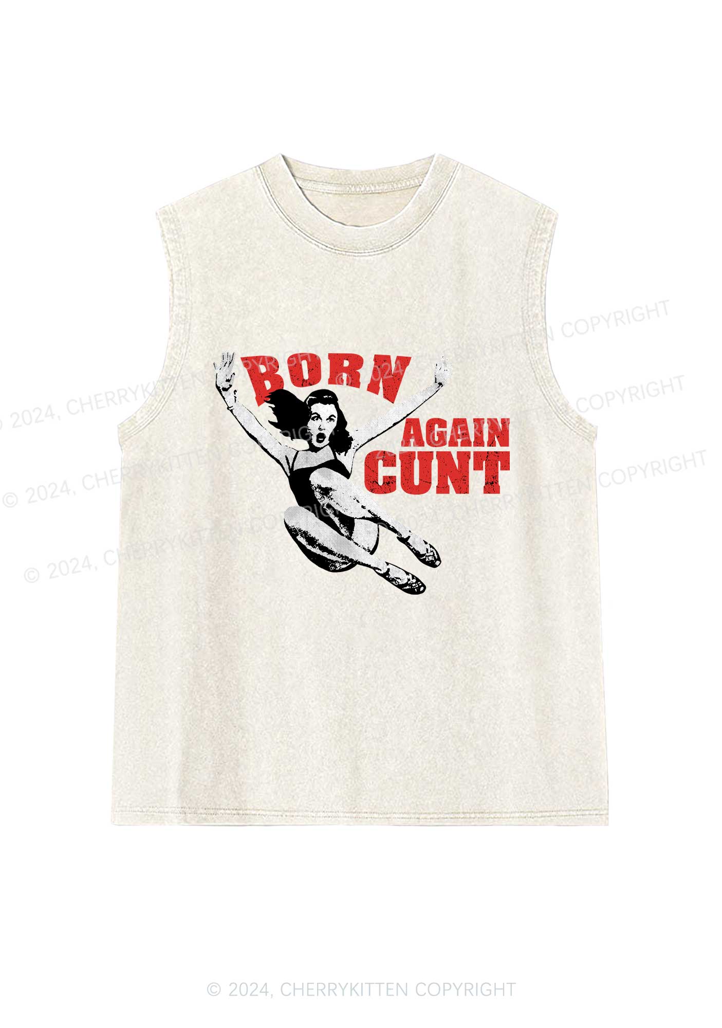 Born Again Cxxt Y2K Washed Tank Cherrykitten