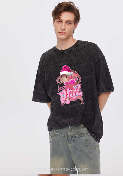 Christmas Ratz Y2K Washed Tee Cherrykitten