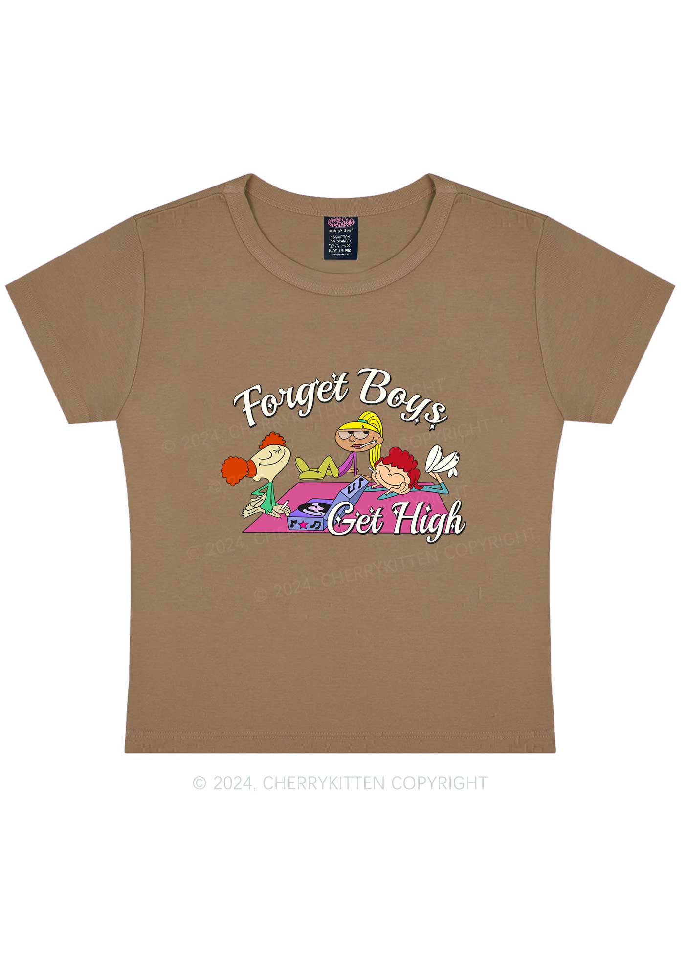 Forget Boys Y2K Baby Tee Cherrykitten