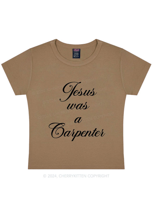 Jesus Was A Carpenter Y2K Baby Tee Cherrykitten