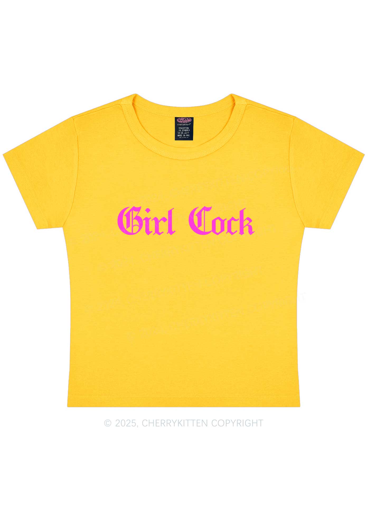 Girl Cock Y2K Baby Tee Cherrykitten