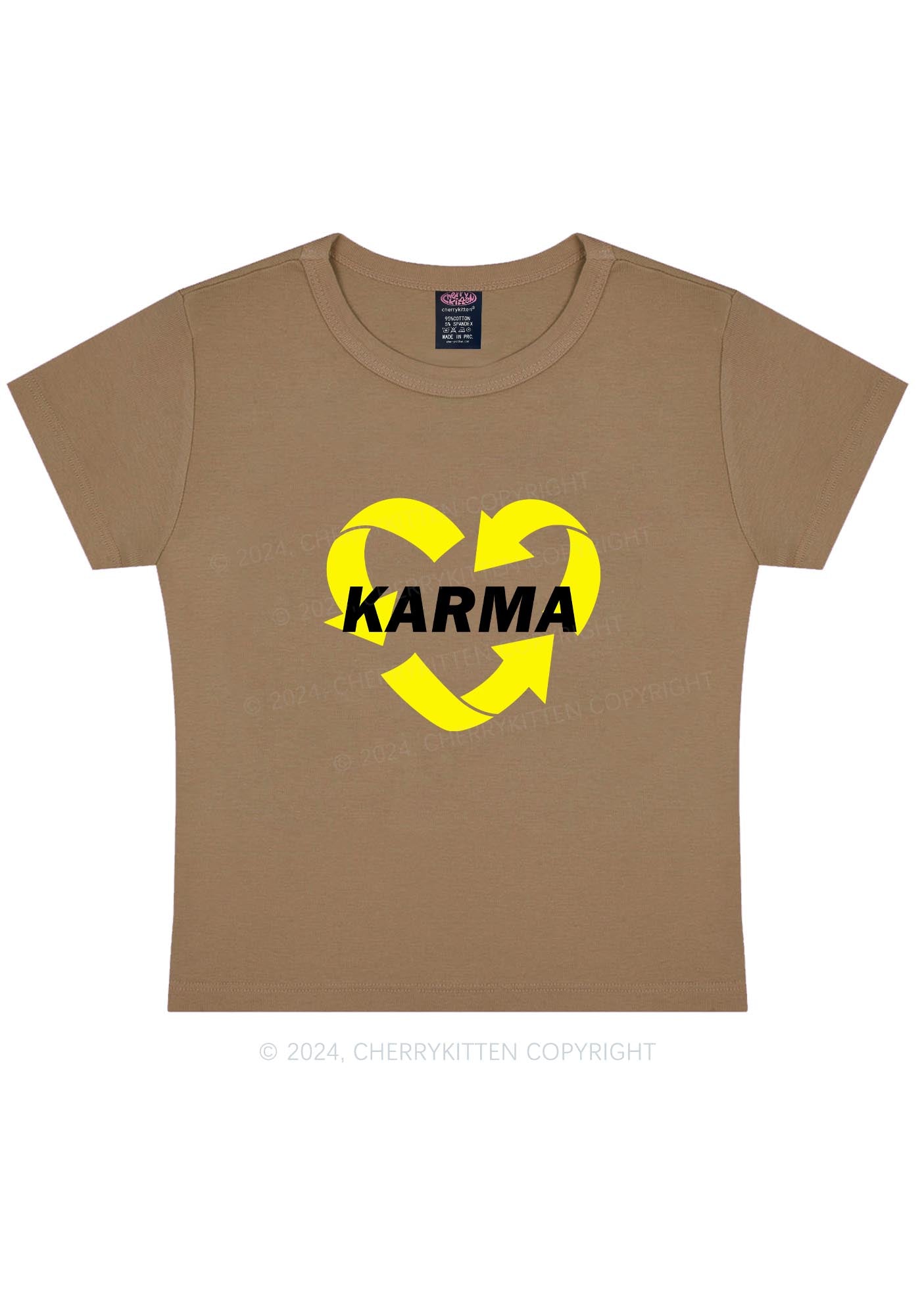 Karma Heart Y2K Baby Tee Cherrykitten