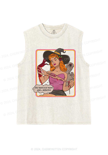 Halloween Seductive Hand Y2K Washed Tank Cherrykitten