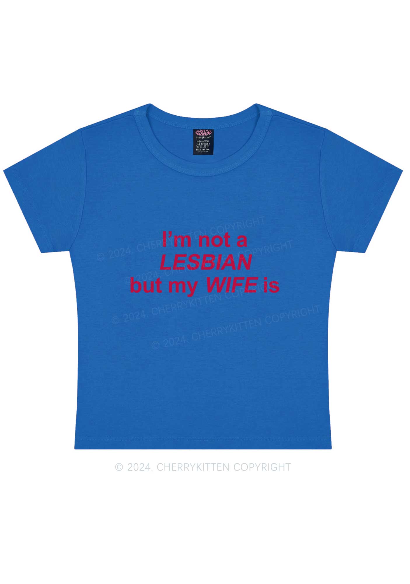 My Wife Is Lesbian Y2K Baby Tee Cherrykitten