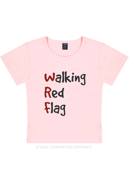 Walking Red Flag Y2K Baby Tee Cherrykitten