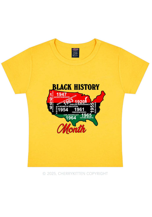 Black History Month Y2K Baby Tee Cherrykitten