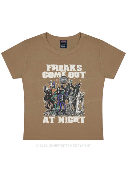 Halloween Freaks Come Out Y2K Baby Tee Cherrykitten