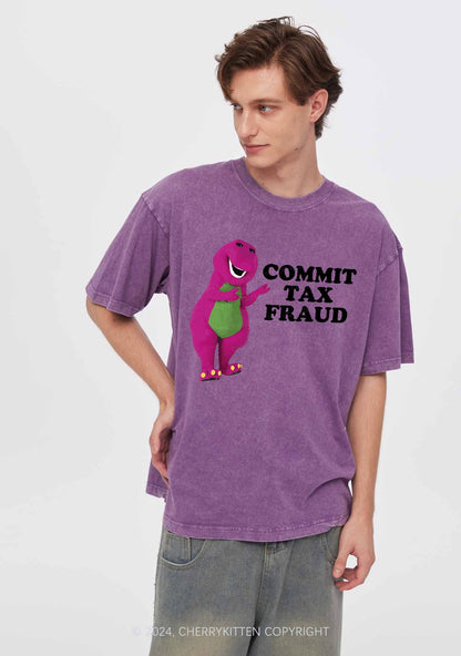 Commit Tax Fraud Y2K Washed Tee Cherrykitten