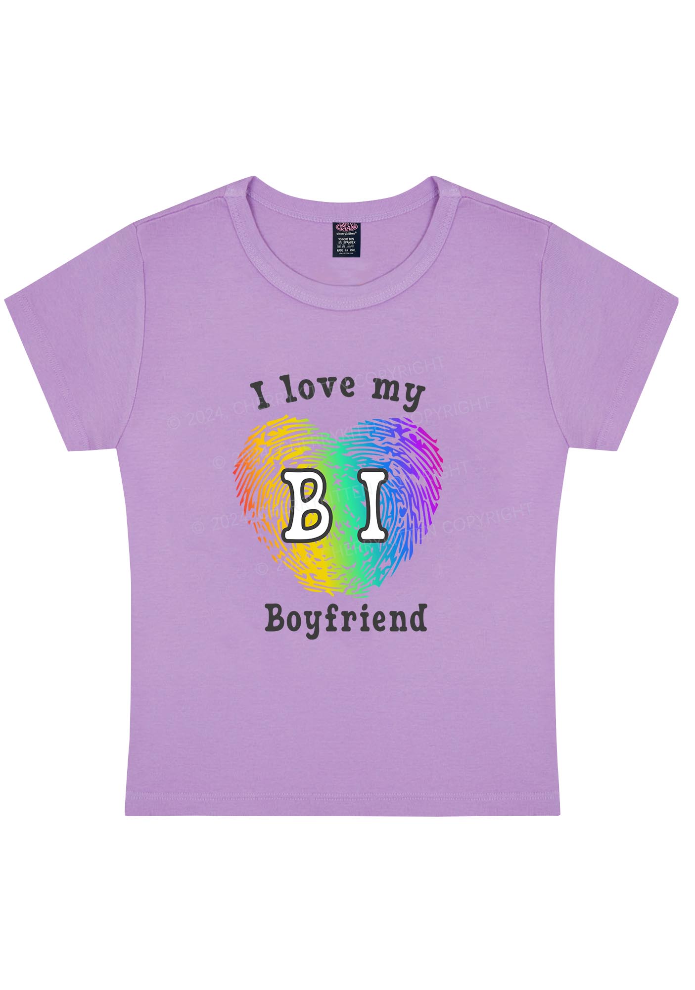 Love My Bi Boyfriend Y2K Baby Tee Cherrykitten