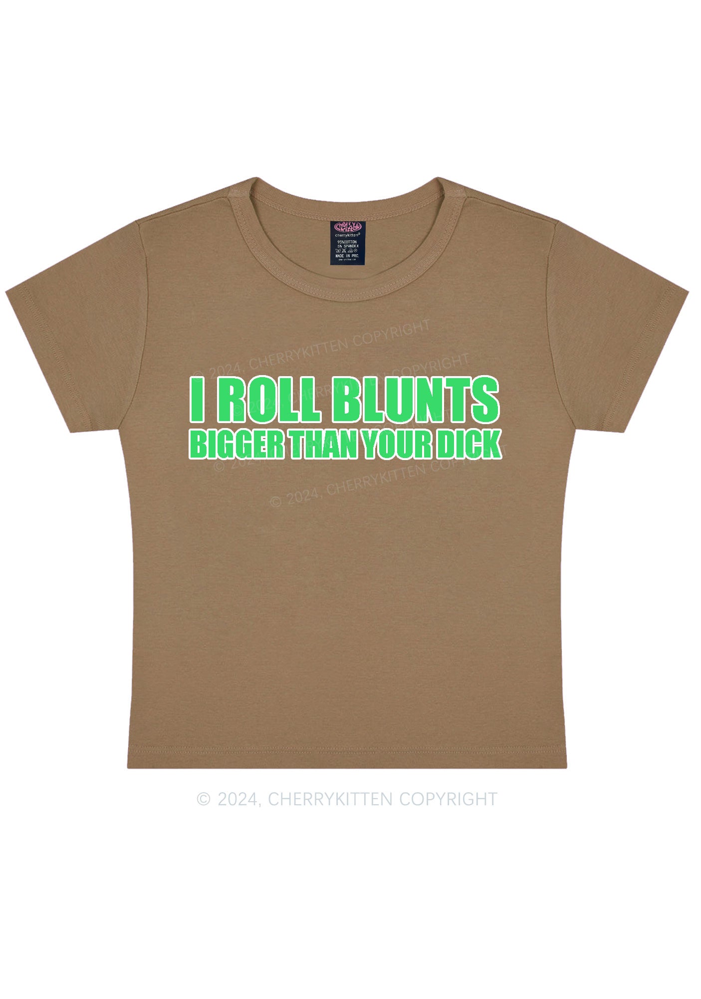 I Roll Blunts Y2K Baby Tee Cherrykitten