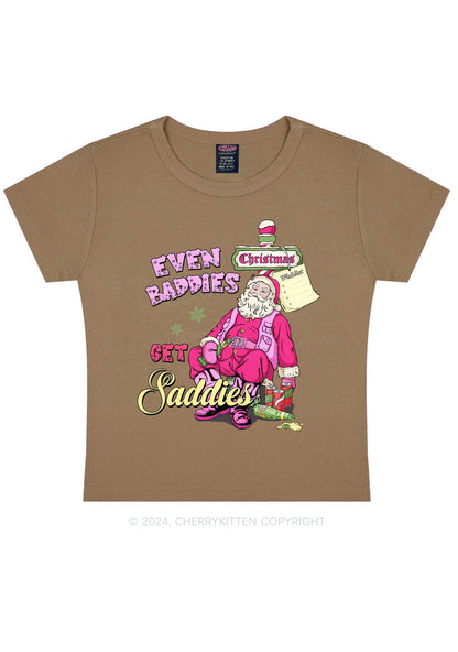 Christmas Baddies Santa Y2K Baby Tee Cherrykitten