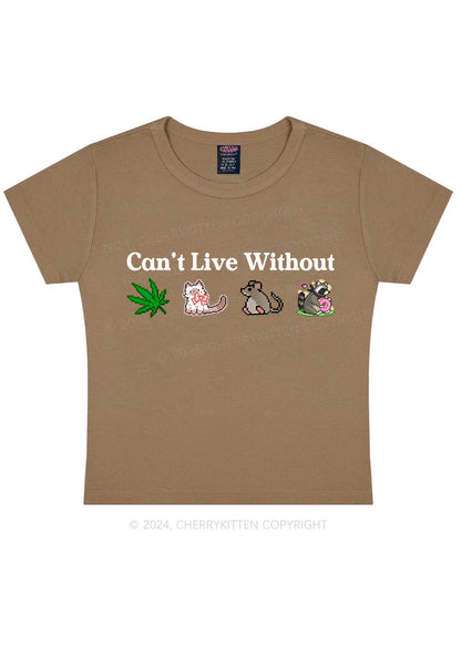 Can't Live Without Y2K Baby Tee Cherrykitten