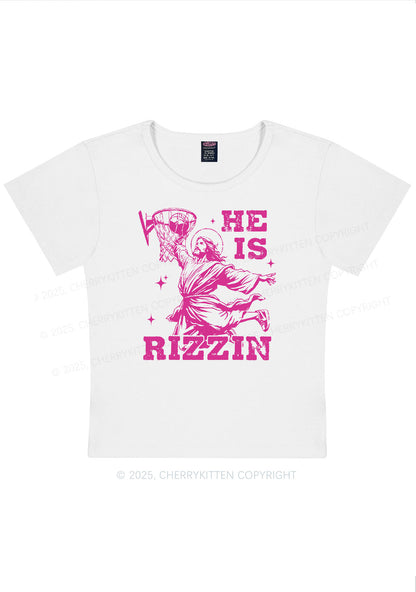 He Is Rizzin Y2K Baby Tee Cherrykitten