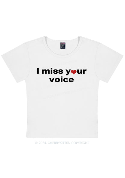 Miss Your Voice Y2K Valentine's Day Baby Tee Cherrykitten