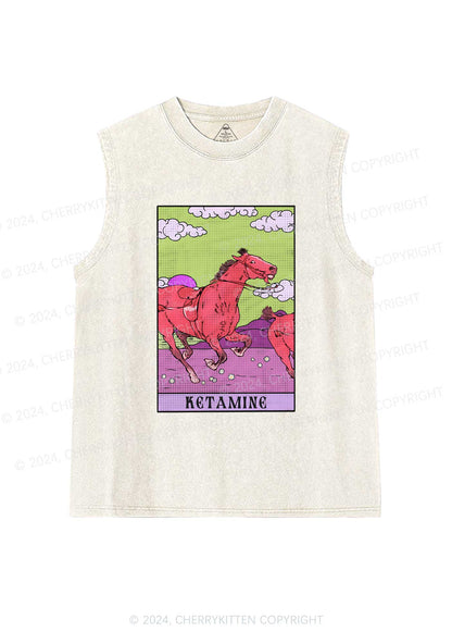 Red Horse Y2K Washed Tank Cherrykitten