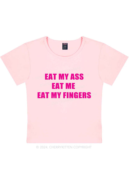 Eat My Fingers Y2K Baby Tee Cherrykitten