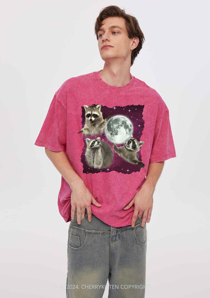 Raccoon Moon Y2K Washed Tee Cherrykitten