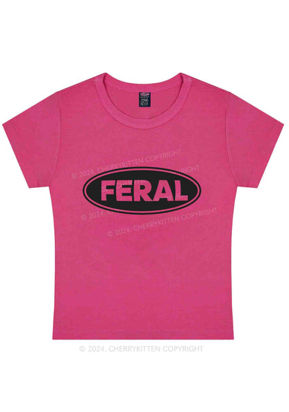 Feral Y2K Baby Tee Cherrykitten