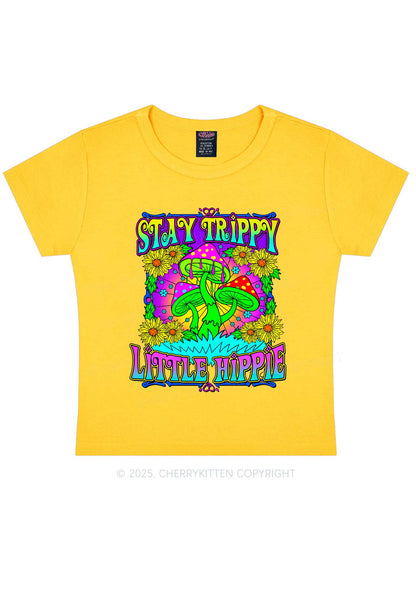 Stay Trippy Little Hippie Y2K Baby Tee Cherrykitten