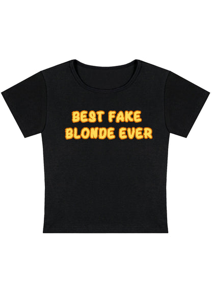 Curvy Best Fake Blonde Ever Baby Tee