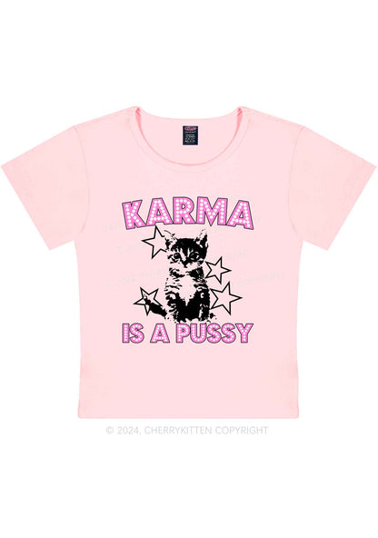 Karma Puxxy Y2K Baby Tee Cherrykitten