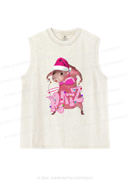 Christmas Ratz Y2K Washed Tank Cherrykitten