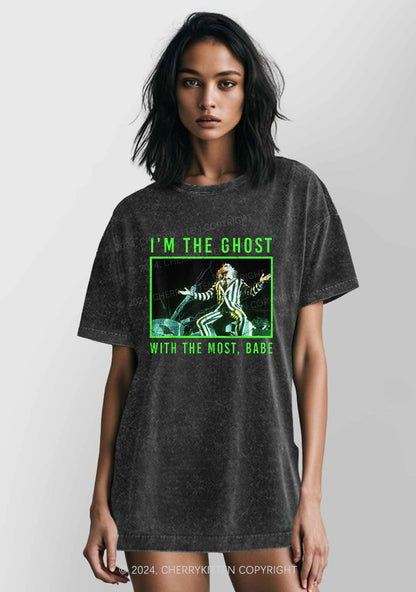 Halloween I'm The Ghost Y2K Washed Tee Cherrykitten