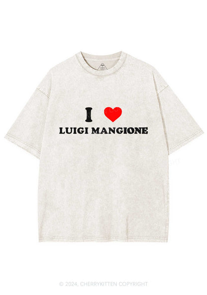 I Love Luigi Y2K Washed Tee Cherrykitten