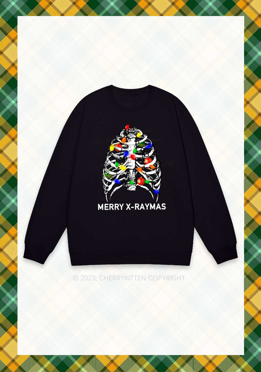 Merry X-Raymas Christmas Y2K Sweatshirt Cherrykitten