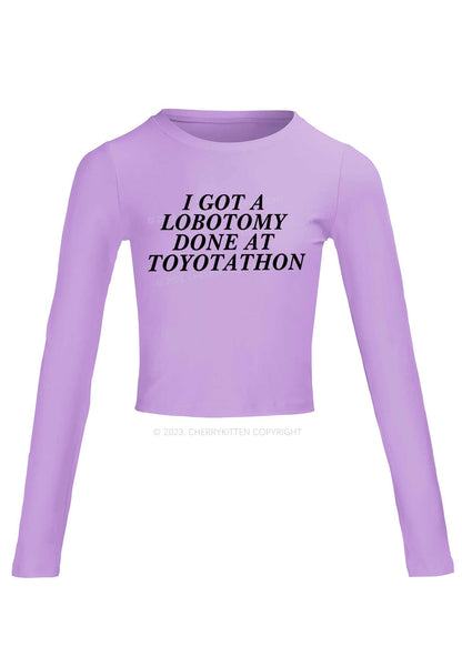 Lobotomy At Toyotathon Long Sleeve Crop Top Cherrykitten