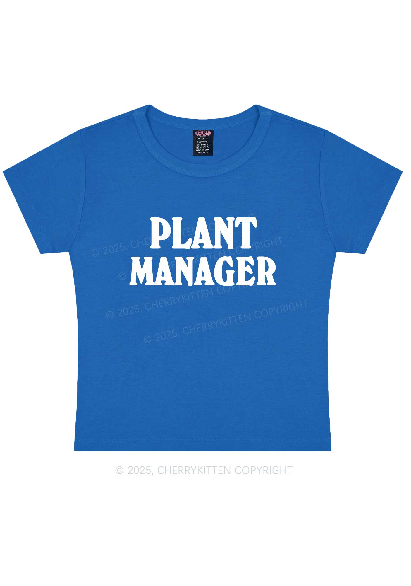 Plant Manager Y2K Baby Tee Cherrykitten