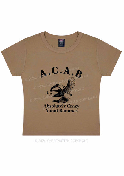 Absolutely Crazy Bananas Y2K Baby Tee Cherrykitten