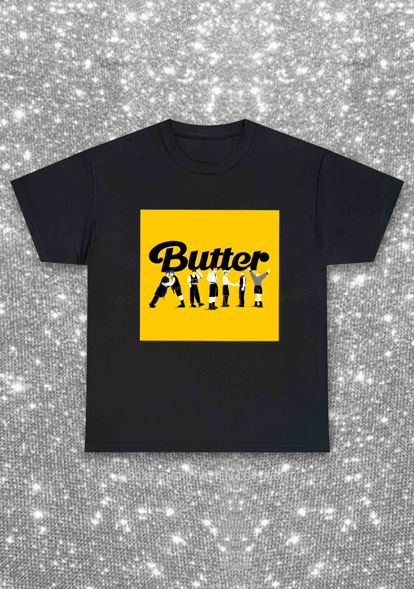 Butter Bangtan Boys Kpop Y2K Chunky Shirt Cherrykitten